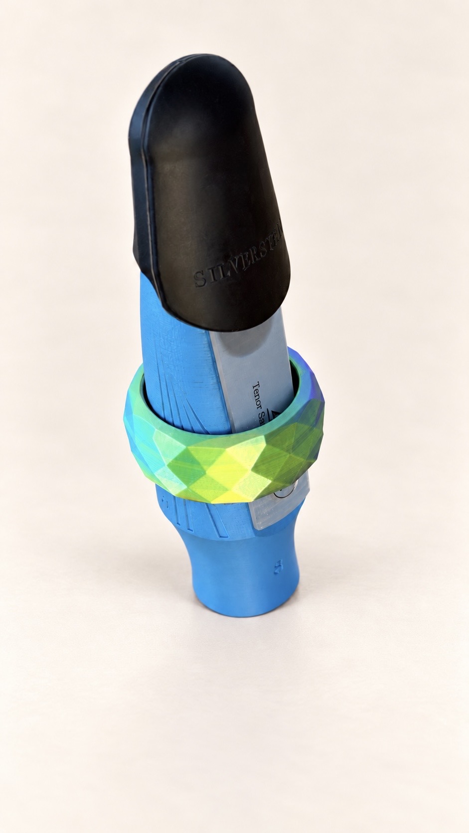 Custom blue tenor mouthpiece